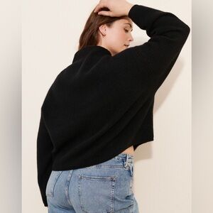 Anthropology Field Flower Mock Neck Sweater